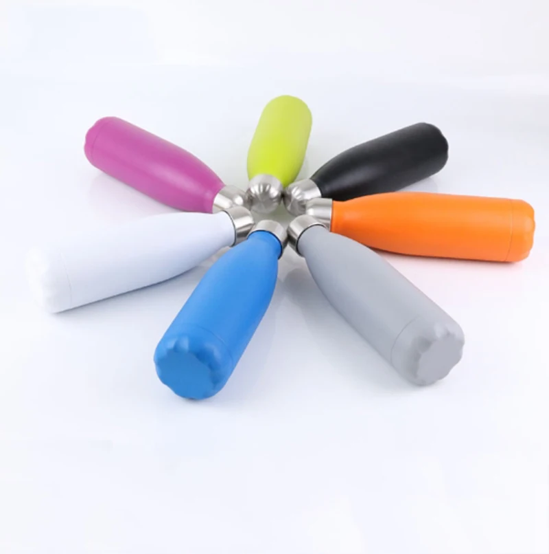 Leak-Proof Double Walled Stainless Steel Cola Shape Sports Water Bottle