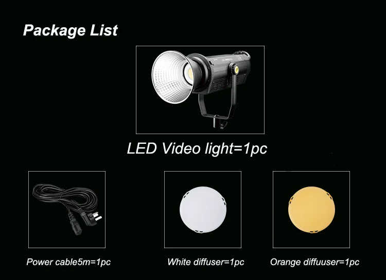 SPROLINK audio video lighting led video light 200w studio lighting equipment professional
