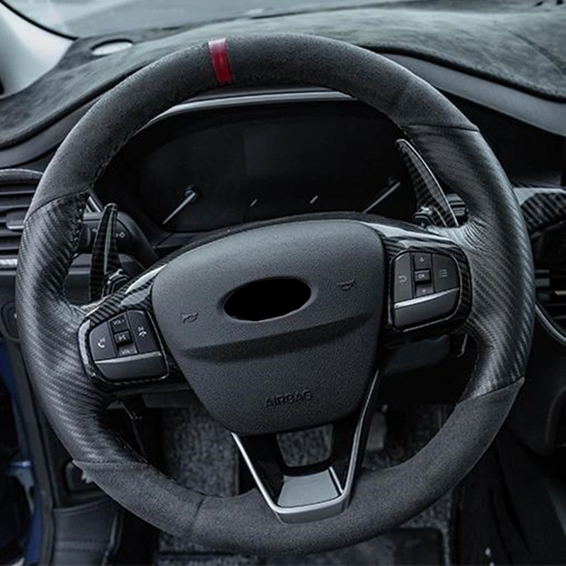 ABS Sport Red Carbon Fiber Steering Wheel Shift Paddle car Accessories For Ford Focus 4 MK4 C519 2018 2019 2020 2021