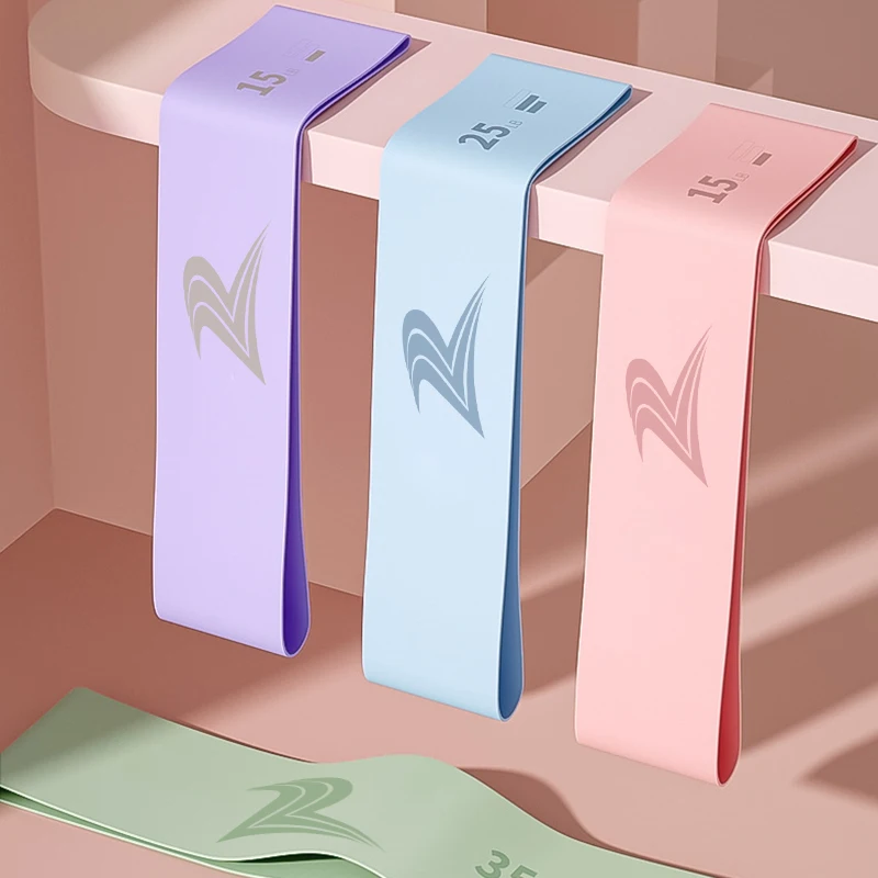 Custom Logo Gym Workout Fitness Elastic Resistance Bands TPE/Latex Rubber Loop with Fabric Therapeutic Exercise Band