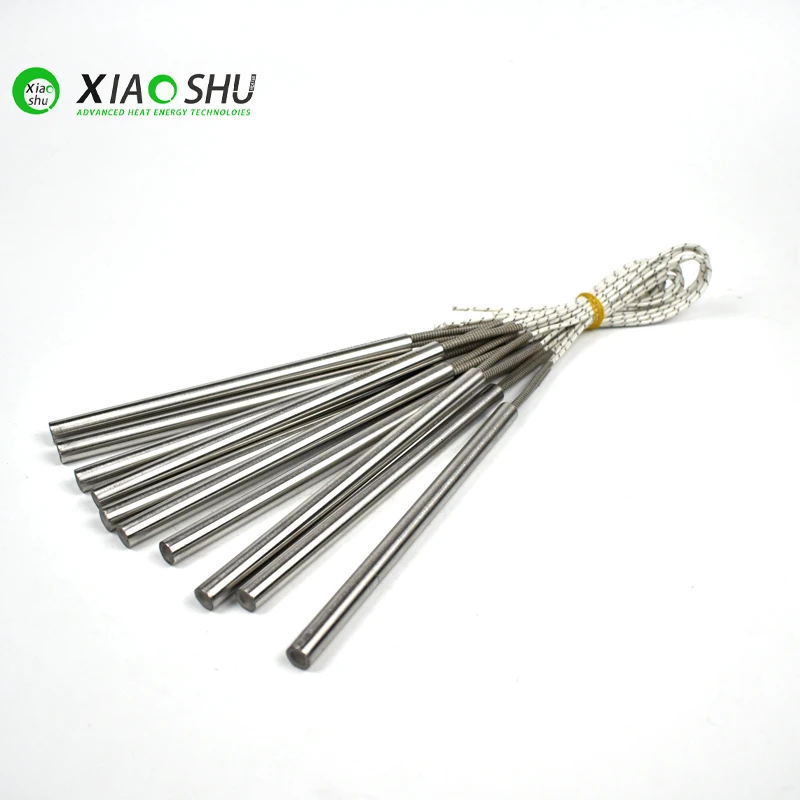 XIAOSHU High Temperature 220V 600W Diameter 12mm Electric Mold Cartridge Heater with Crimped Leads