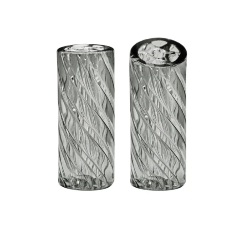 New Design 7 Holes Transparent Colored Glass Tips Spiral Filter Tips With Logo