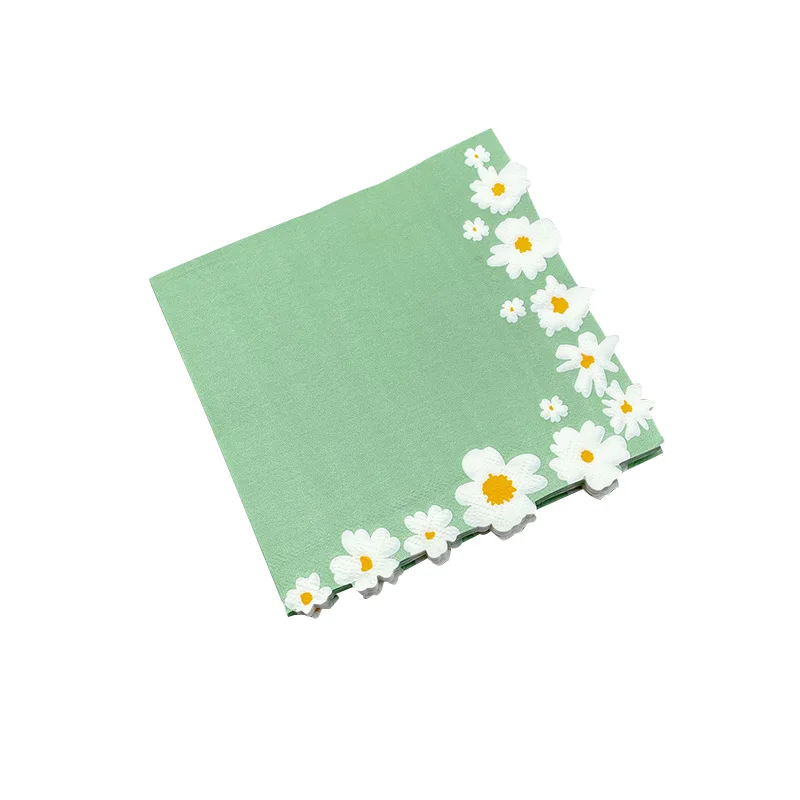High Quality 2Ply Flower Floral Disposable Printed Decorative Serviettes Napkin Paper Beverage Napkins