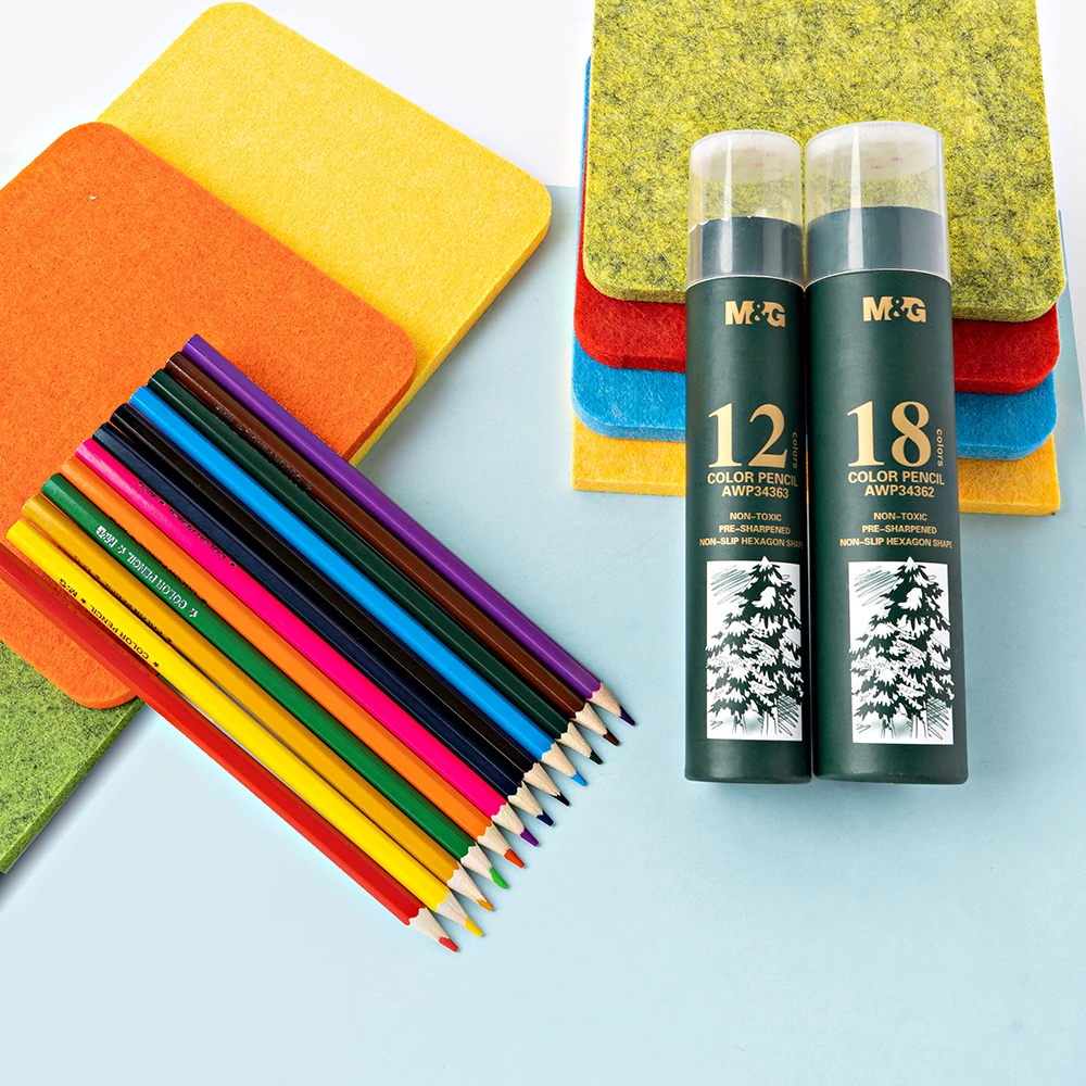 Oil-Based Lapis De Cor Profissional 36 Color Barrelled Art Pencils Set Kids For Drawing Sketching