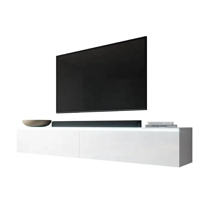 Настенная Подставка для телевизора DECOHOME настенная 75 дюймов Европейский дизайн глянцевая развлекательная белая мебель гостиной современная
