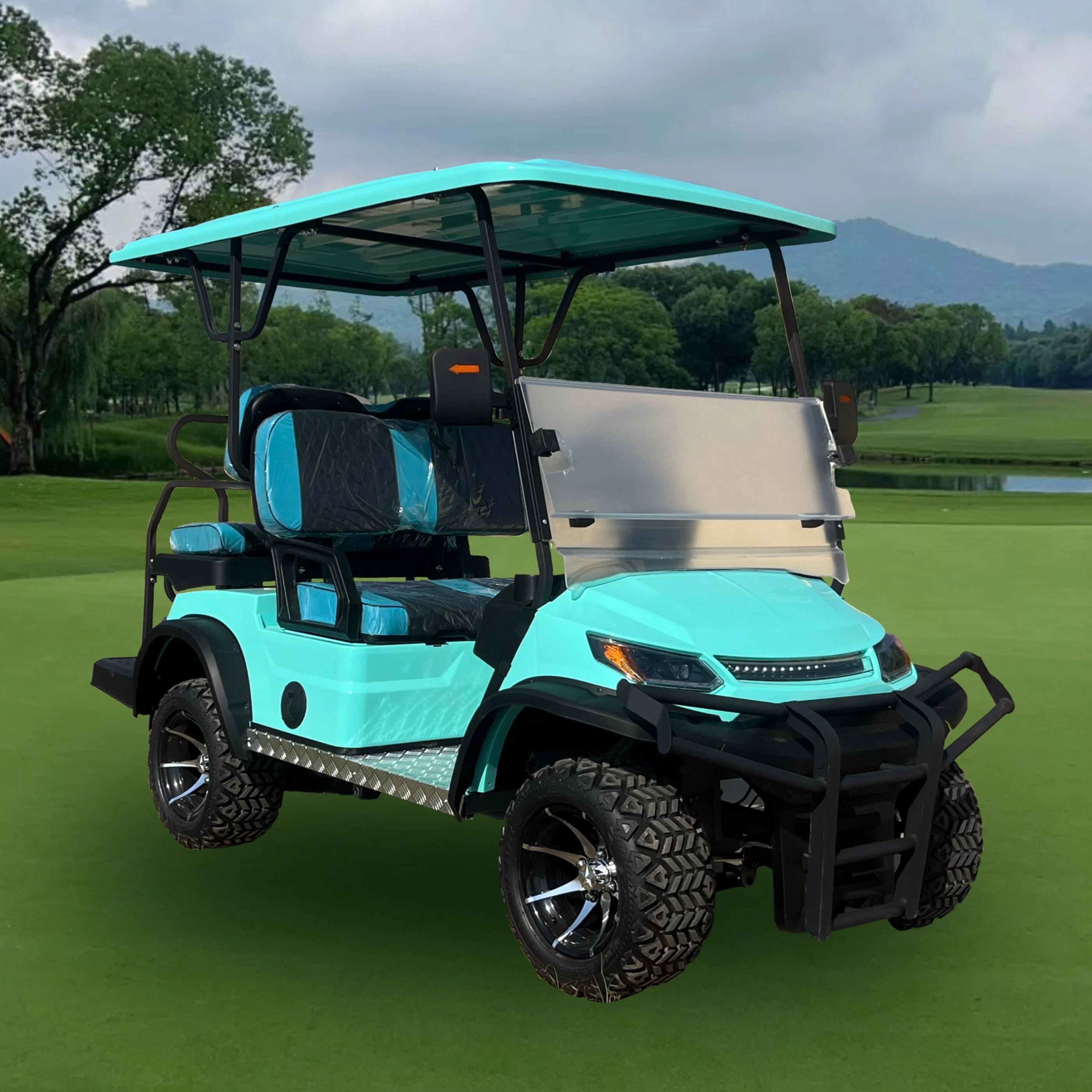 CL 48/72V New Mold S7 Golf Cart Electric 4X4 4 Seat Sightseeing Golf Cart 4X4 with Bump