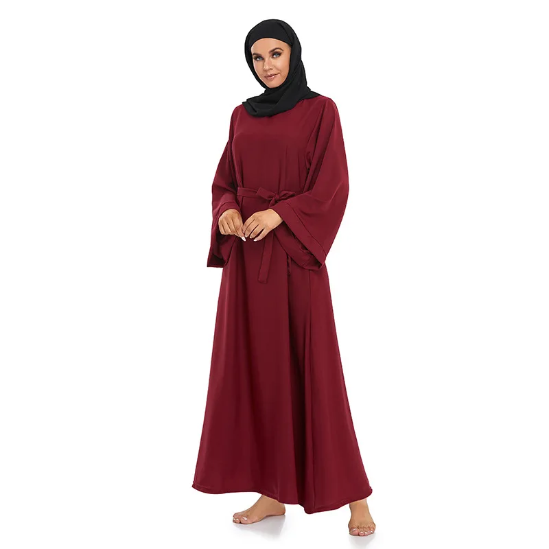 Trending Long Sleeve Muslim Islamic Clothing Abaya Turkish Dresses Muslim Dress For Women Dubai 2020