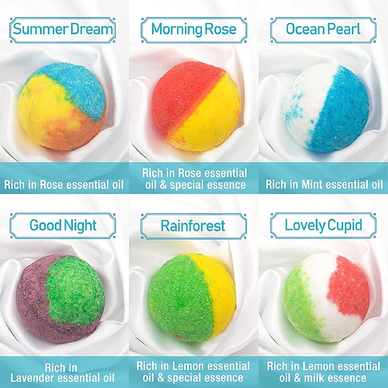 100% Safe Organic Ingredients Bubble Bath Bomb Colorful Bath Ball