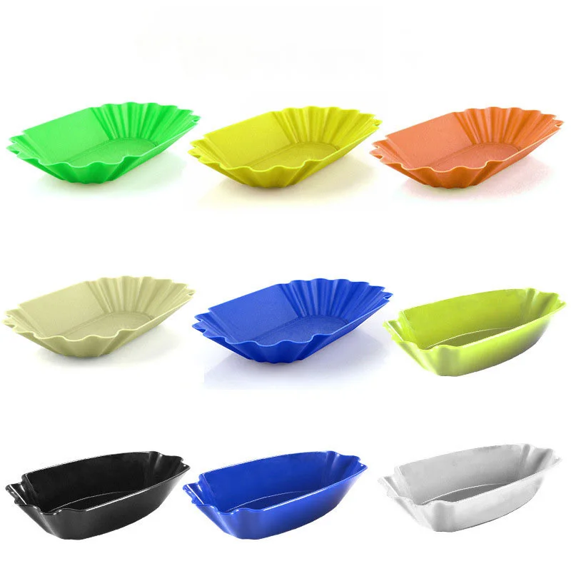 Food Grade PP Plastic  Snack Serving Tray Oval Plate Coffee Cupping Tray Capacity of 450G Coffee Bean Plate