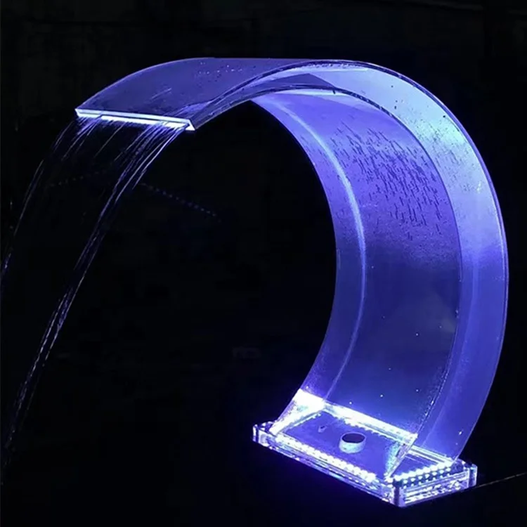 Indoor home swimming pool spa and decoration acrylic water waterfall