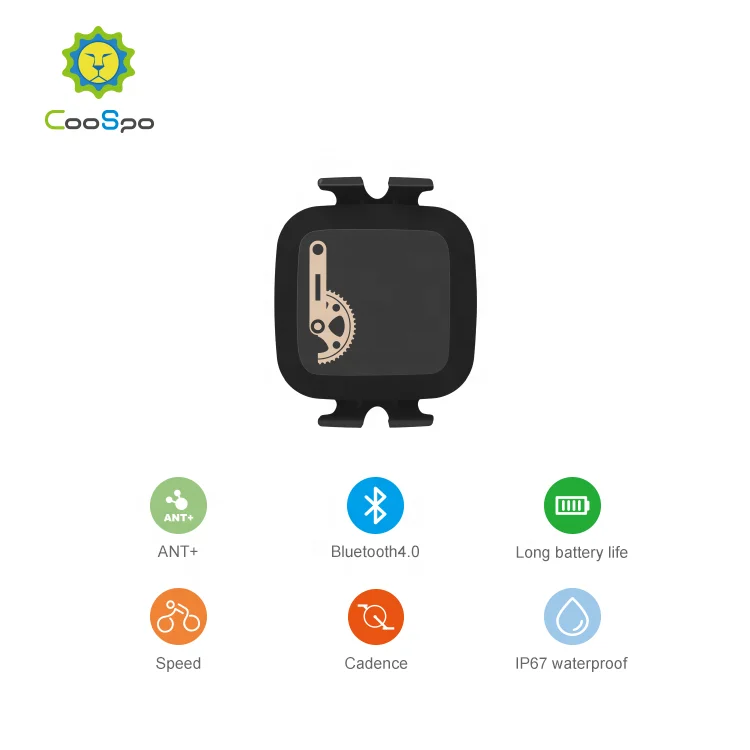 COOSPO Bluetooth and ANT+ Cycling Cadence Speed Sensor for Garmin Bike Computer