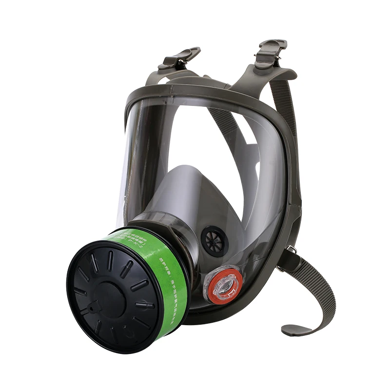 Full-Faced Respirator Gas Mask 6800 with Double Filter Element Replaceable Breathing Device for Industrial Use