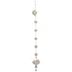 Iron White Spring Fancy Bird Rain Chain Garden Bird feeder