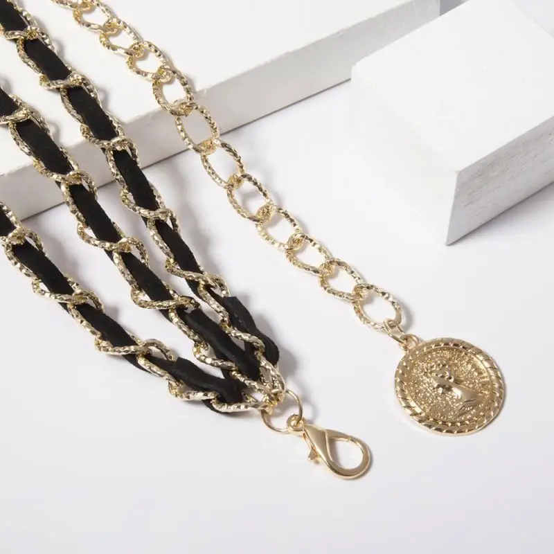 
Fashion personality geometric body chain sexy slim chain fringed flannel waist chain women 