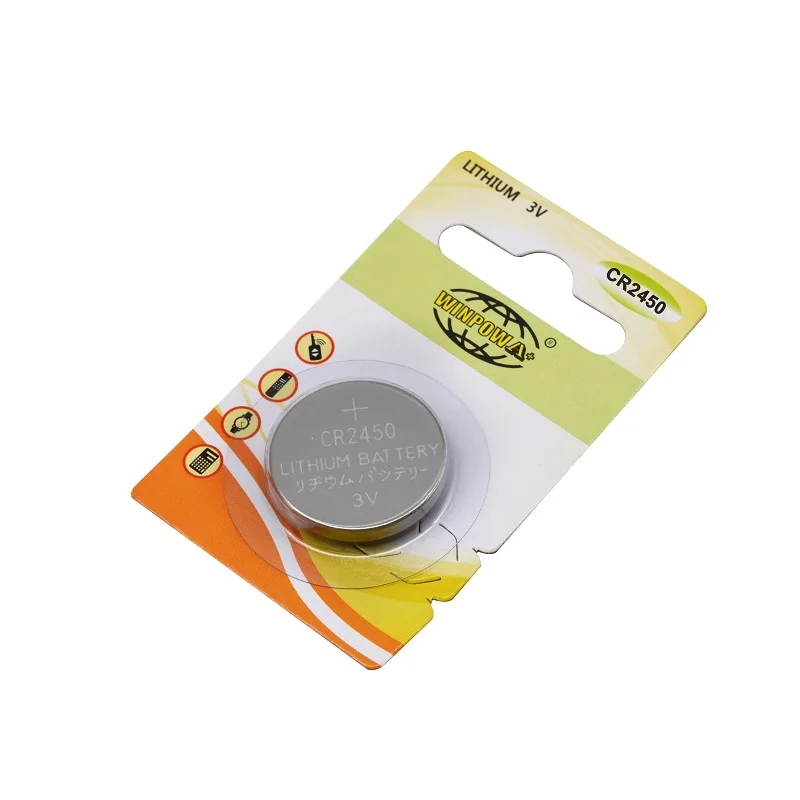 High quality cr 2450 batterie 1800mah cr2450-2p cr2450-3p cr2450 3v lithium button cell battery