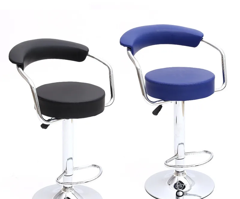 Factory adjustable tufted back PU leather cushion colorful swivel bar chair modern bar stools with back