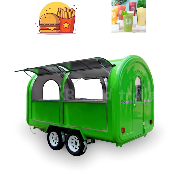 12ft Retro Turkey Convenient Cart Mobile Shipping Container Kiosk Concession Food Trailer Importer Fiber Glass Mobile Restaurant