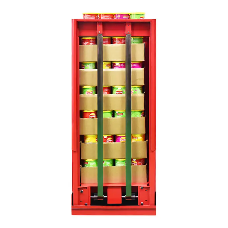 Rising Shelf Spring Loaded Beverage Pop Up Vertical Vendor Display For Cola Beer