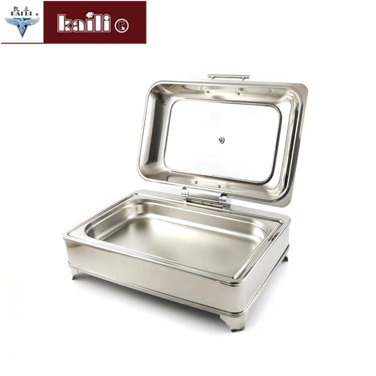 Лидер продаж коммерческих нержавеющая сталь гидравлические deluxe стекло трения блюдо прямоугольные еда теплее
