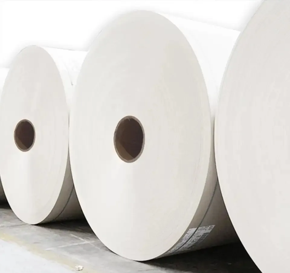 Thermal Transfer Coated Paper Permanent Acrylic Adhesive Glossy Matt PP Synthetic Paper Label Adhesive Label Material Jumbo Roll