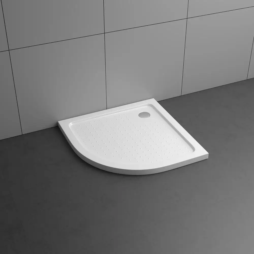 Wetroom Shower Tray White Color ABS Material Sector Shape Shower Enclosure Shower Tray Panel