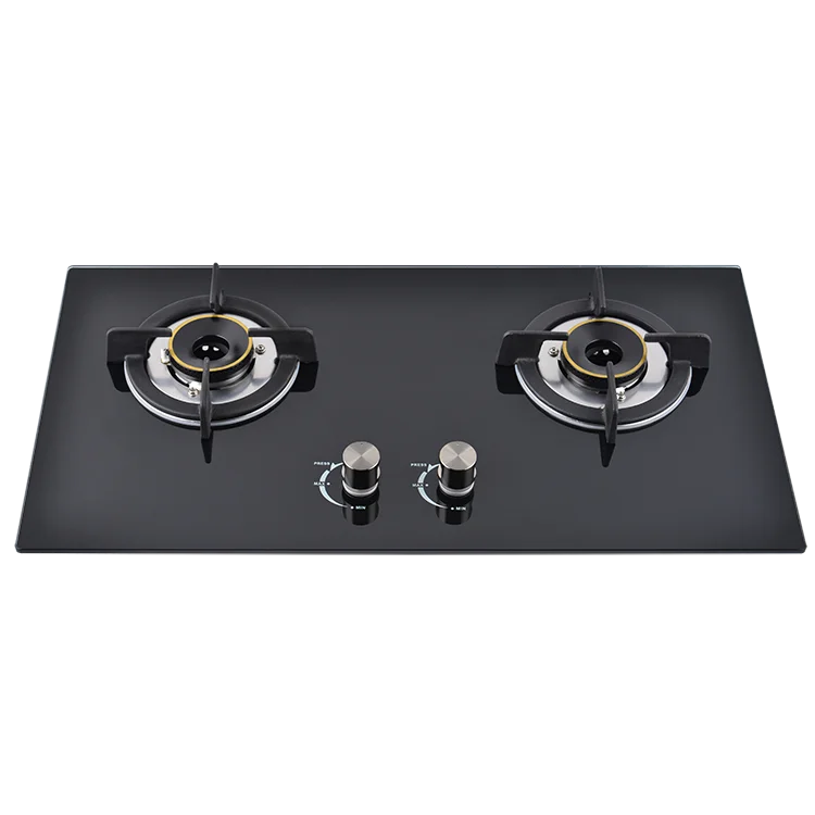 Wholesale 2 gas burners custom colored tempered glass gas stoves