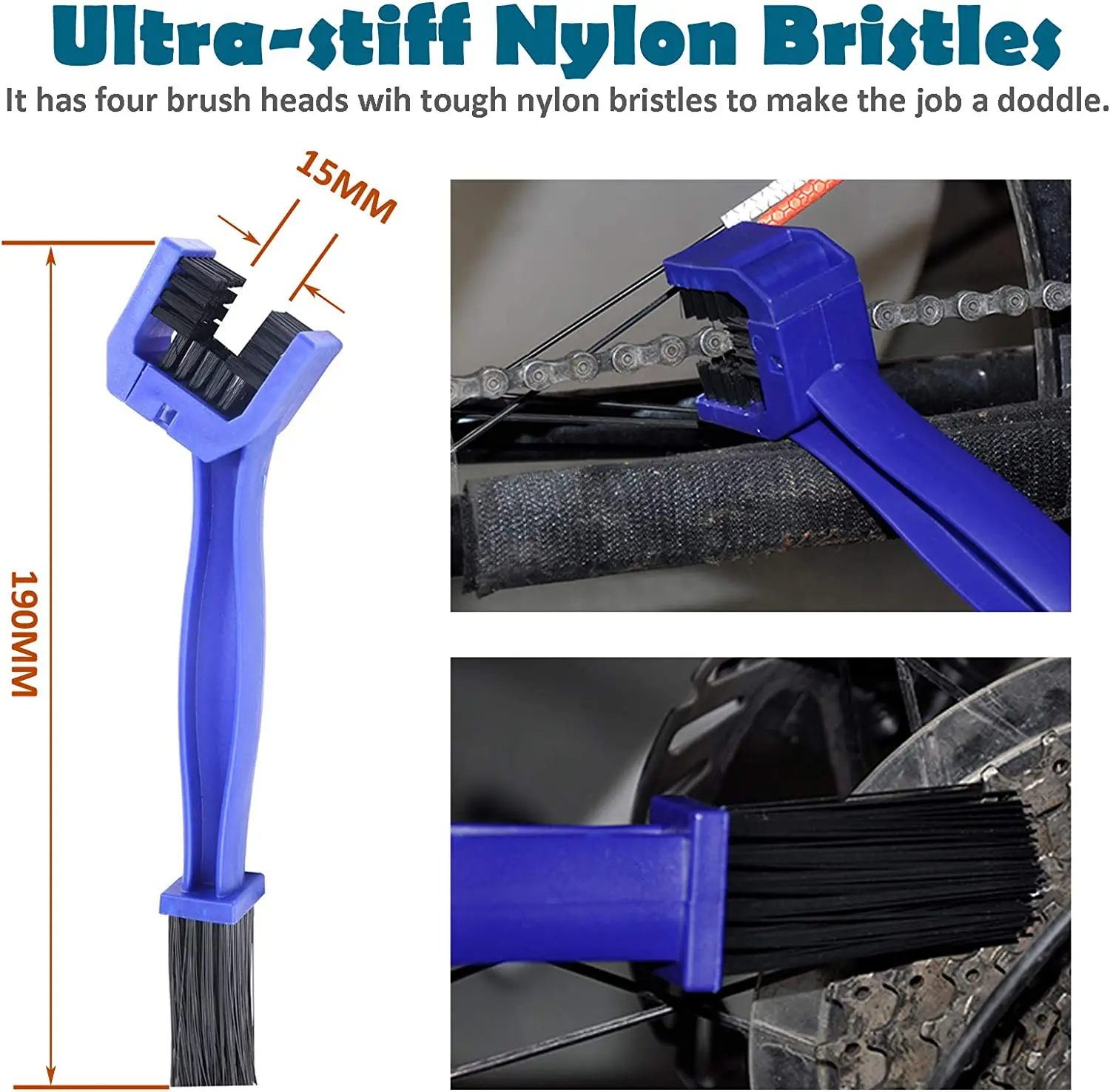 Customizable Top Hot Bicycle Cycling Chain Brush Bike Chain Maintenance Clean Brush