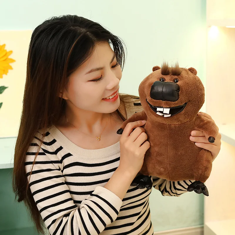 Fluffy 22cm Beaver plush Animals Toys Brown Soft Meme Anime character Birthday Gift for collector