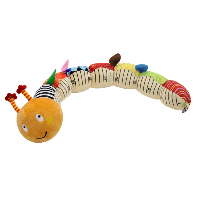 2021 MINGJUN  New Appease Baby Toy Caterpillar With Music Rattle BB Apparatus Scale Ring Paper Baby Puzzle Appease Doll