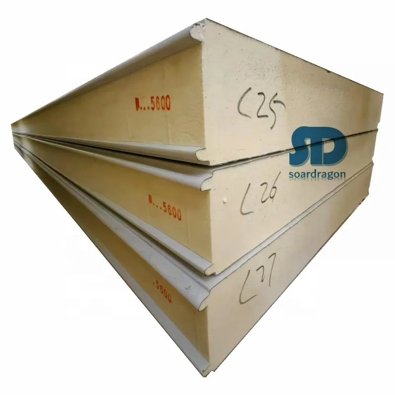 Soardragon 100mm Insulated Metal PIR Wall Pu Roof Panel Poliuretan Polyurethane Sandwich Panel Cold Room Panels