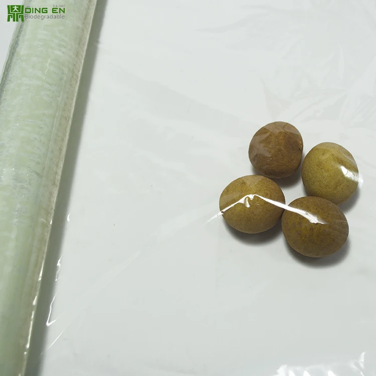 Biodegradable material with transparent PLA wrap for food preservation Household Products PLA Biodegradable packaging film