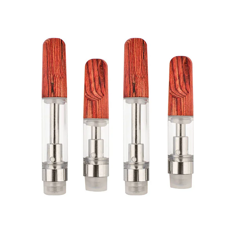 
510 thread vape cartridge wood tip wholesale ceramic coil no leaking wood cbd vape carts 510 custom cartridge 
