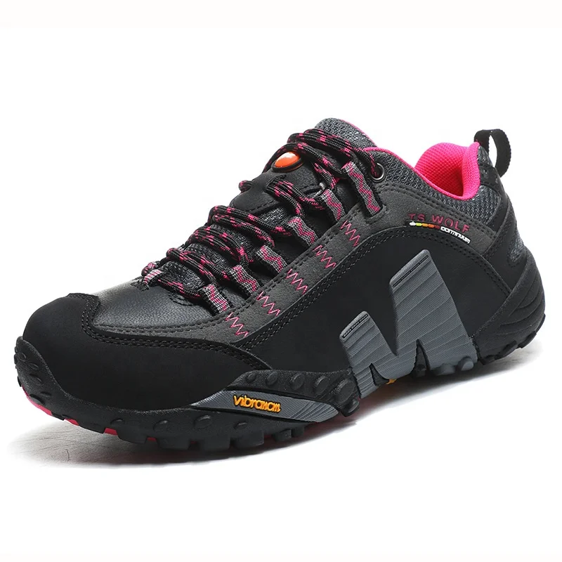 Sunland high quality outdoor sneaker rubber sole safety waterproof climbing sports trainers tennis hiking shoes for men women