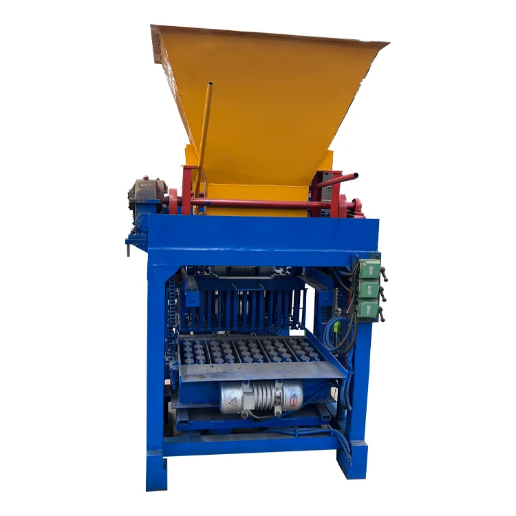 Hopper high efficiency loading hallow blocks making machine hollow block making machine qt4 cinder block making machines