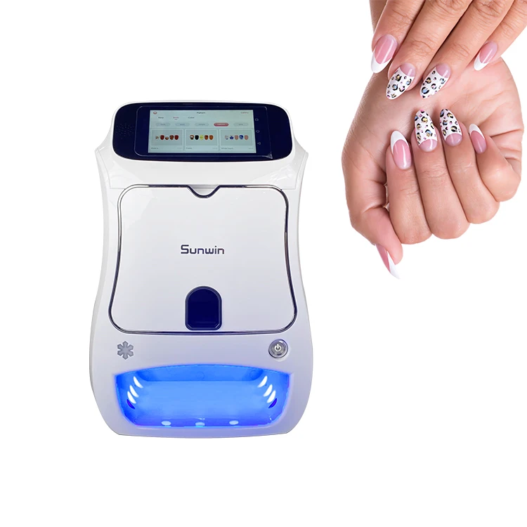 Newest Portable Automatic Finger DIY Mobile Art Nail Printer Nails Print 3d Digital Art Nails Pictures Printing Machine Price