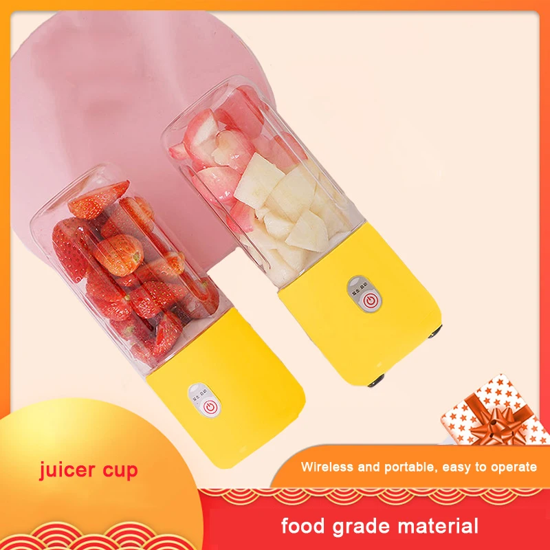 Wholesale 500ML Electric Juicer Smoothie Blender Cup Mini Portable USB Blenders Wireless Press Juicers Charging Hand held Juicer