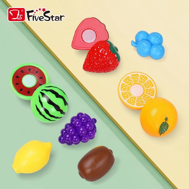 FiveStar Snail Pulling String Car Sorting Food Set Educational Children Toys for Kids Fruit Cutting Food Toy for Baby Boys Girls