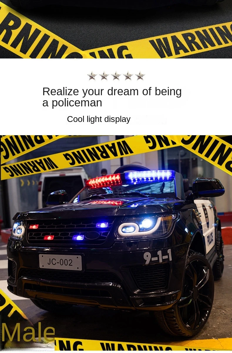 Kids Electric Ride-on Cars Police Children Electric Bettery Kids Remote Car Licensed Kids Electric Battery Girls Ride on Toy