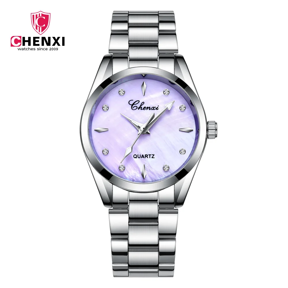 CHENXI 006T 2022 Women Colorful Dial Girl Wrist Watches Female Quartz Watches New Fashion Ladies Rhinestone Watches