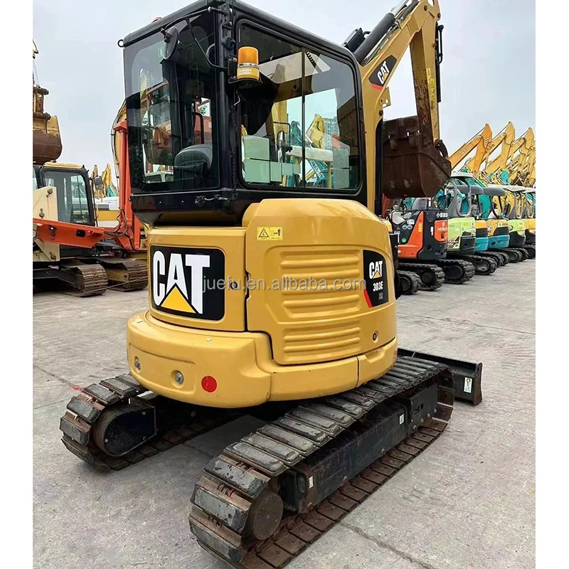 JUEFU free shipping Used crawler digger CAT303E 3 tons digger Engine Model Cat C1.1T Engine Power mini Used excavator For sale
