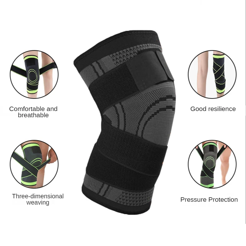 Kneepads Basketball Fitness Outdoor Sport silicone knit knee pads running sports knee