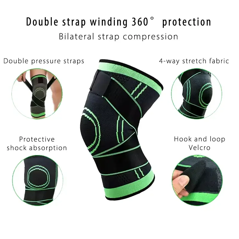 Leg Supporter Knee For Man Silicone Brace Knit Size With Stabiluzer Compression Sleeve Women And Men