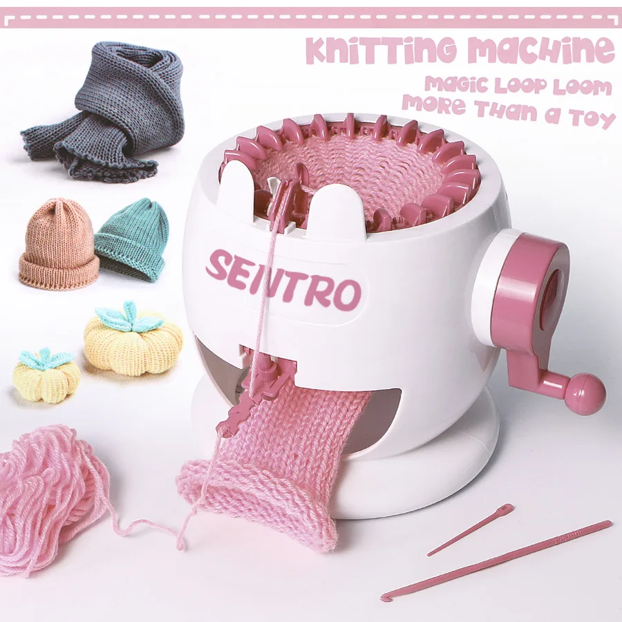 48 Needles Knitting Machine Smart Knitting Machine Kit DIY Knitting Board Rotating Machines for Adults and Kids Christmas Gifts