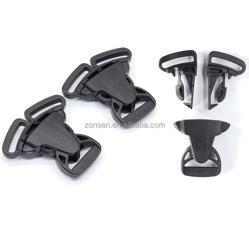 Stocked 25mm Three-way Y Shape Baby Stroller Buckle KAM Belt Safety Side Release Plastic Buckle For Belt
