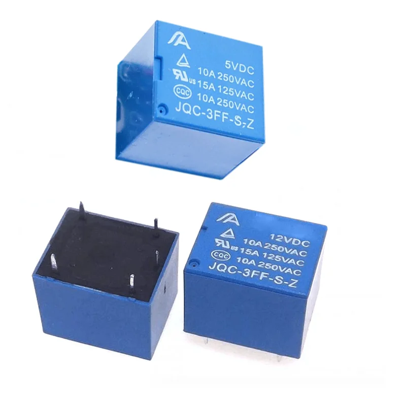Jqc-3ff Relay 5v 12v 24v Integrated Circuits Electronics Component 5pin Relay