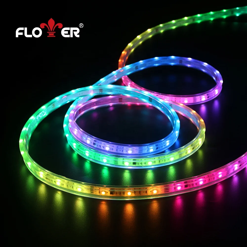 Wholesale Outdoor IP68 Fireproof rgb Led Strip IP68 modified PVC Flexible 5m 30 LEDs DC12/24V Controllable Building LED Strip