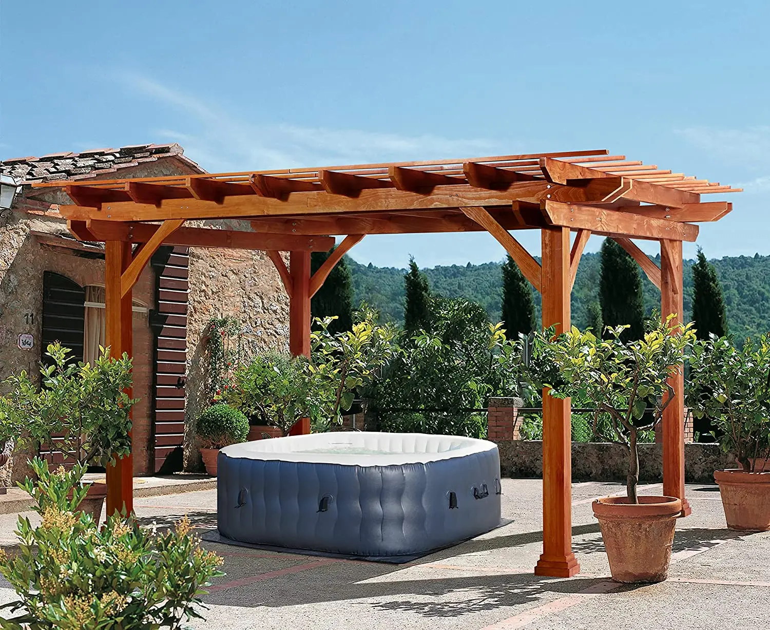 ME20024US protable custom patio outdoor round lazy spa inflatable hot tub 6-8 adult bubble bath