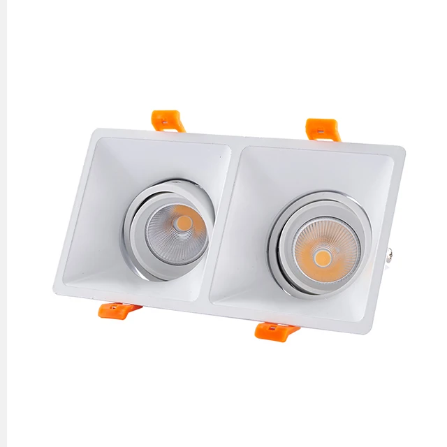 Home Decoration Grille 7Wx2 LED Square Ceiling Light For Indoor Lighting