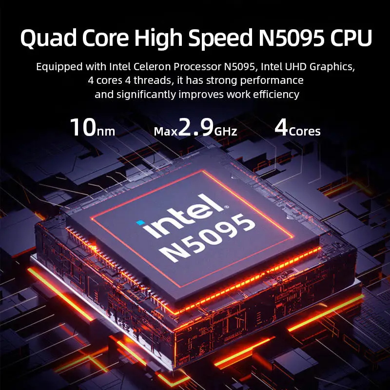 Intel Alder Lake NUC N5095 процессоры Win10 HTPC Dual Hd-Mi 4K UHD Ultra Win11 мини портативный компьютер ПК