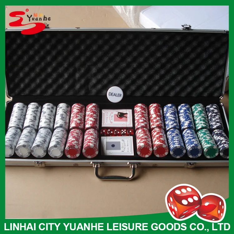 chip sets 100 200 300 400 500 1000 gram dice  with poker case aluminum case